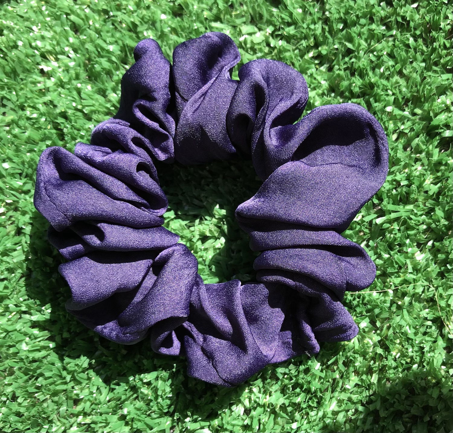 scrunchie crepe de seda roxo
