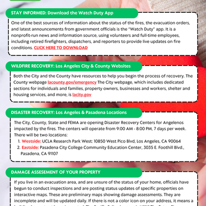 Los Angeles Wildfire Resource List