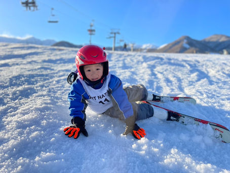 誰よりも転んだ5歳児のスキー奮闘記‼️