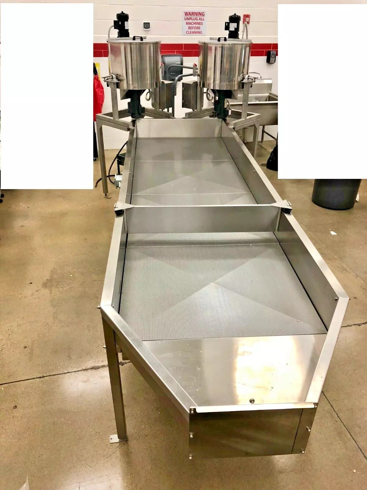 Cretors 160LBs/Hr Ind. Dual Kettle Caramel Corn Coater & 15' Cooling Table, USED