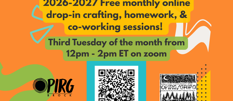 Free monthly online drop-in homework, crafting, & coworking sessions