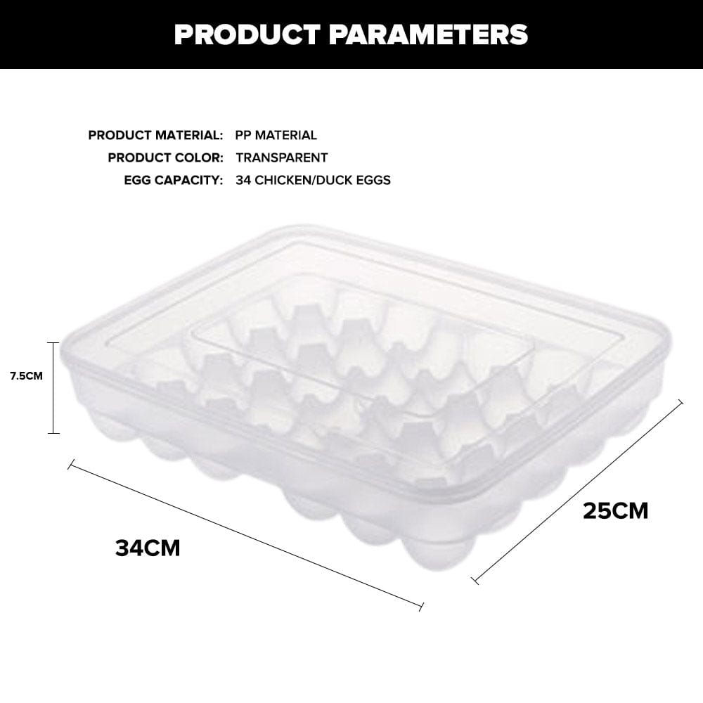 *( *34 eggs) Egg tray storage container