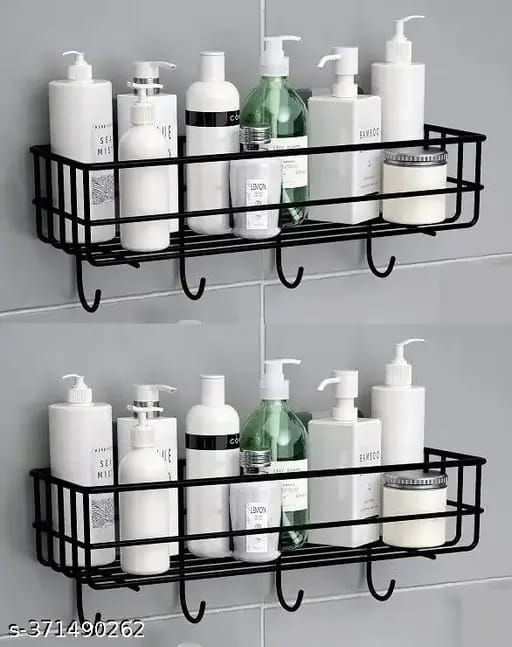 Thumbnail: Punch free Bathroom Shelf storage rack
