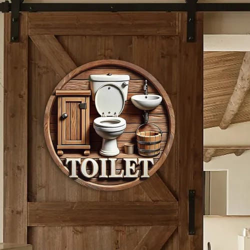 Thumbnail: 2D Flat metallic hanging decor sign