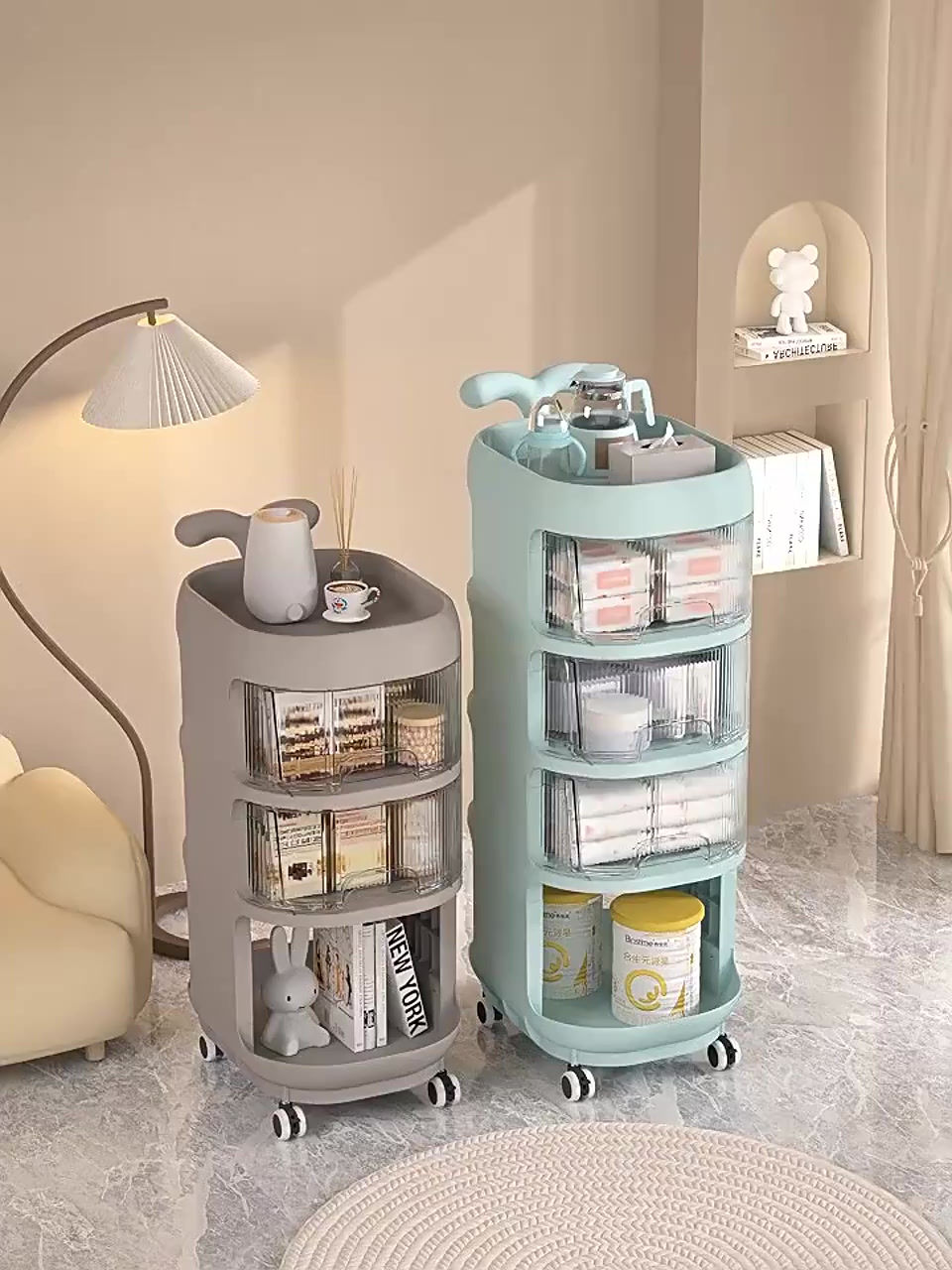 Thumbnail: 4 tier Multiple purposes Baby Suppliers Shelf