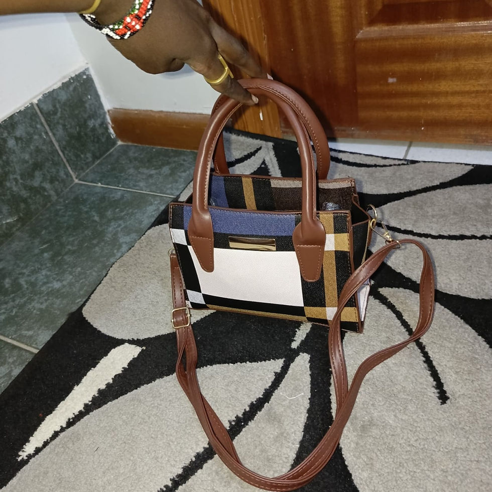 Thumbnail: Trend fashion collision color check bag