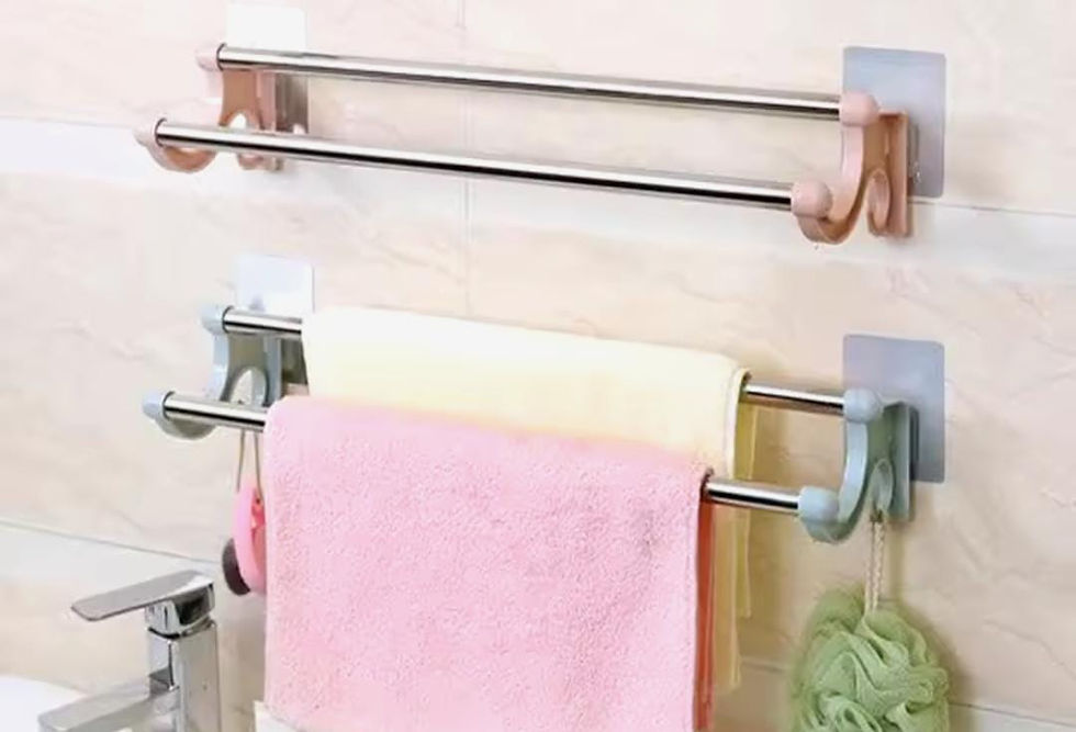 Thumbnail: Double pole towel holder