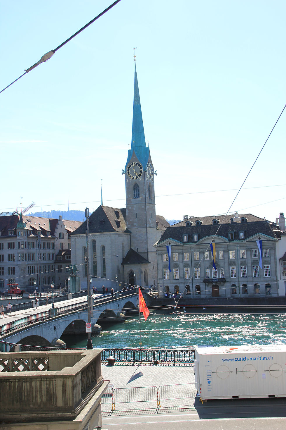 View from Grossmünster entrance