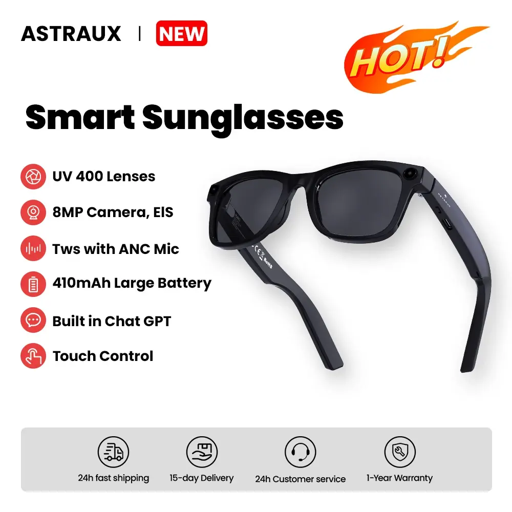 AI Smart Bluetooth Glasses Ultra-High-Definition Camera Video Recording