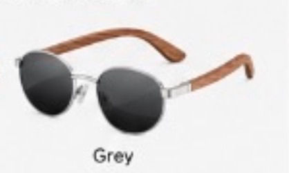 Thumbnail: KINGSSEVEN W5519 Natural Walnut Wood Polarized Sunglasses for Men & Women, Round