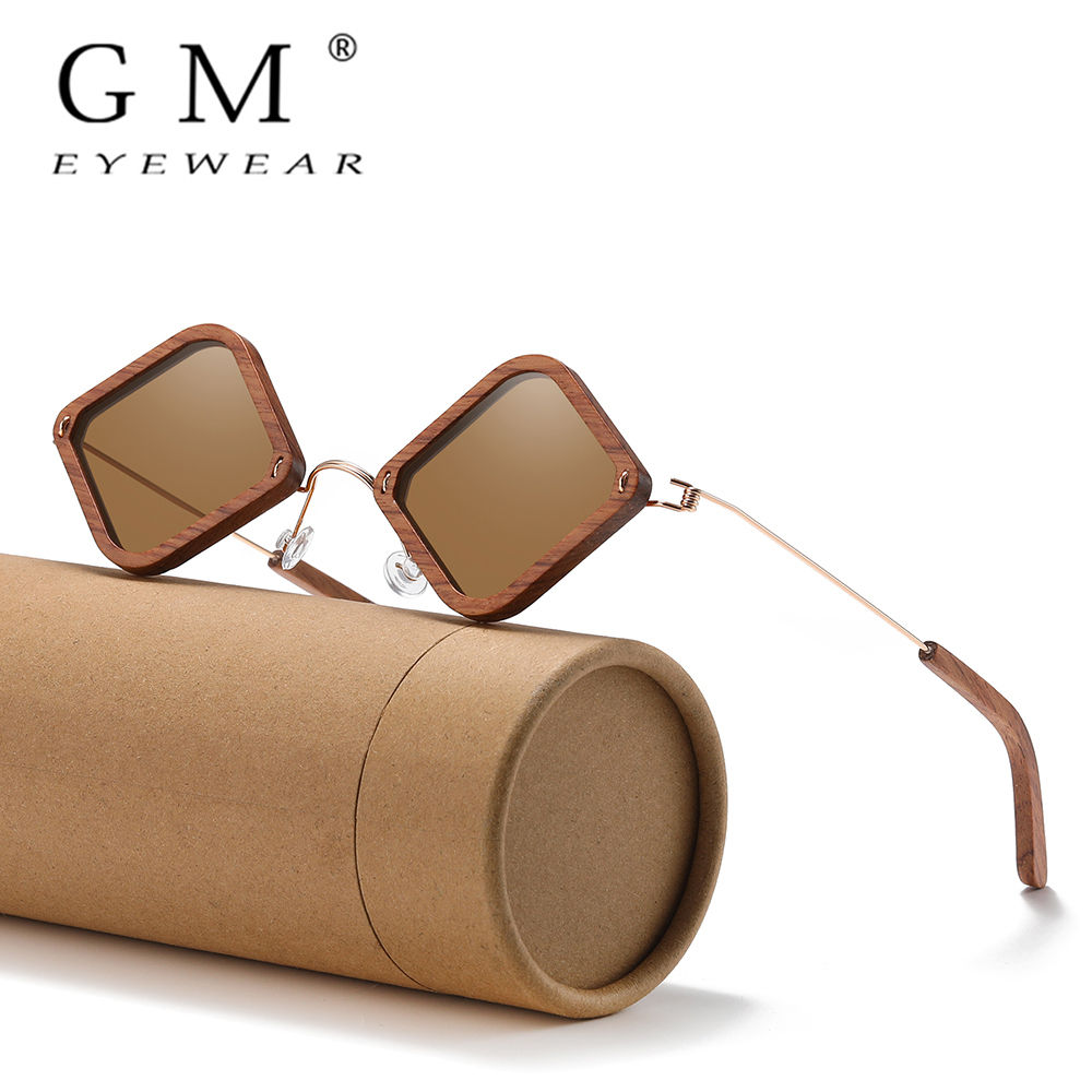 GM Wooden Aduit Sunglasses Brazilian rosewood Handmade Polarized Glasses Mirror