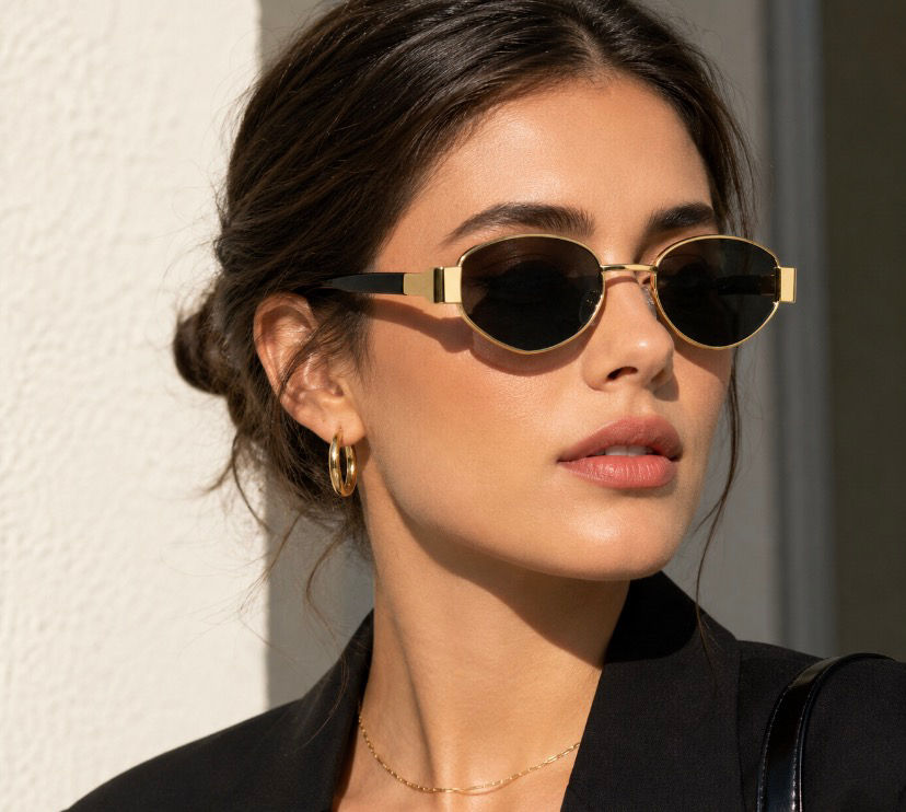 Thumbnail: 2 PCS Retro Geometric Sunglasses Set for Women and Men – UV400 Fashion Metal Fra