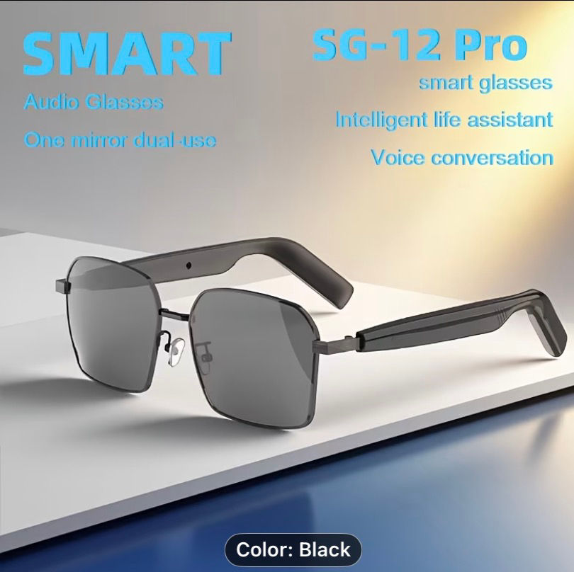 Thumbnail:  SG-12 Pro Smart Audio Sunglasses – Bluetooth Voice Assistant