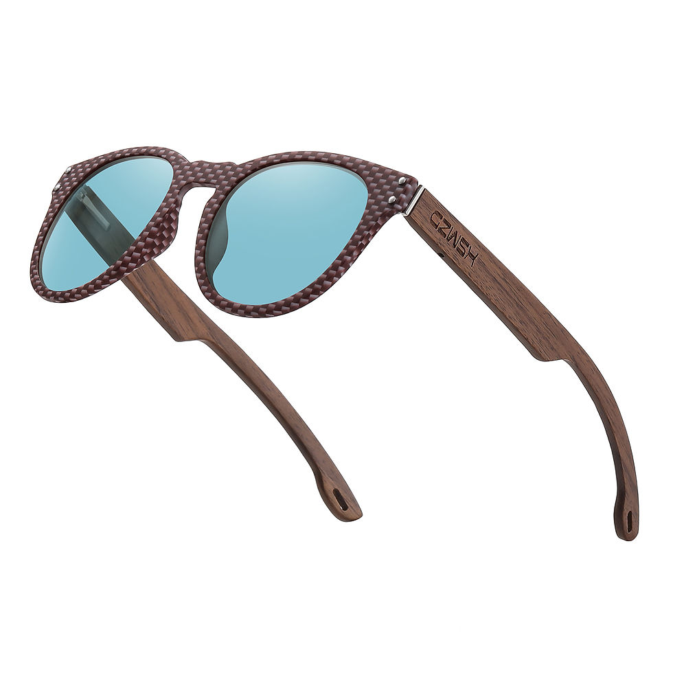 Thumbnail: GM Natural Wooden Gelass Men's Polarized Fashion Black  Walnut Sunglasses