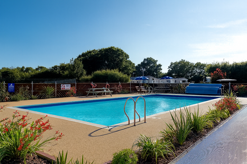 Swimming Pool Surround by Varney Surfaces Driveway Company in Ashford, Kent