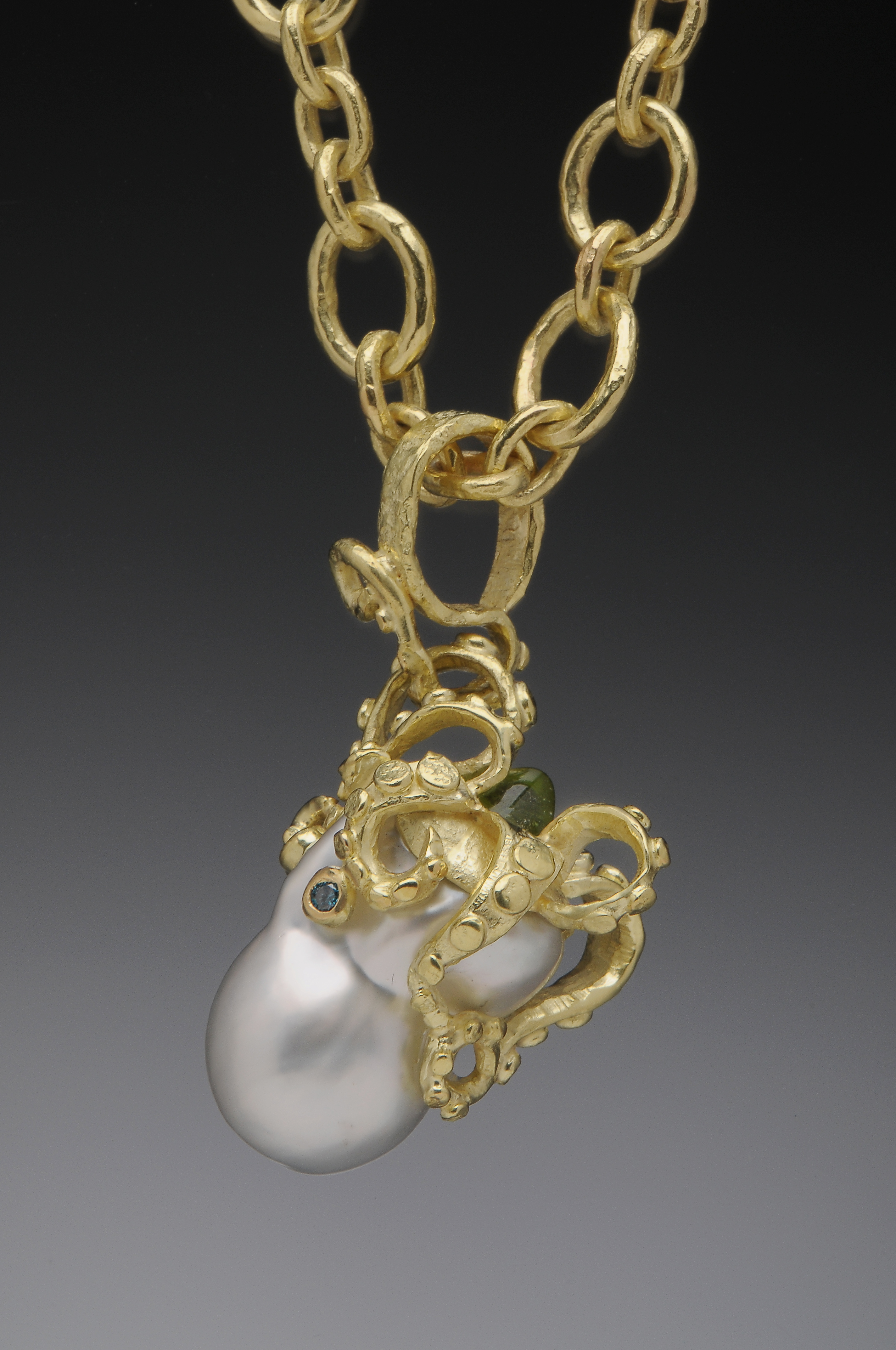 Octopus Pearl Pendant