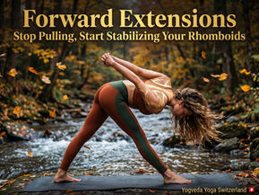 Yogveda Yoga Switzerland Master Shahid Khan deconstructs the functional anatomy of Forward Extensions and eccentric Rhomboid control.