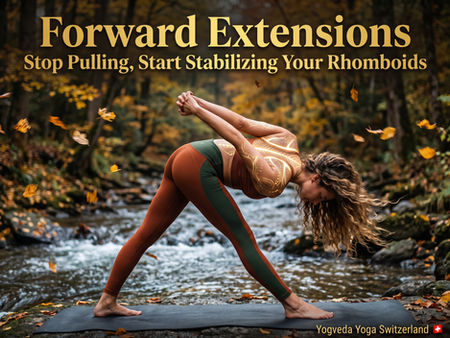 Yogveda Yoga Switzerland Master Shahid Khan deconstructs the functional anatomy of Forward Extensions and eccentric Rhomboid control.