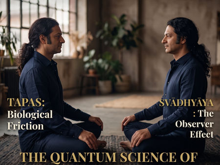 Cover of the Yogveda Journal Switzerland Vol. 36 on the quantum science of Kriya Yoga and the Observer Effect, featuring Master Shahid Khan.