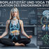 Medizinische 3D-Darstellung des endokrinen Systems, der HPA-Achse, der Hypophyse und der lymphatischen Drainage bei der klinischen Yoga-Intervention.