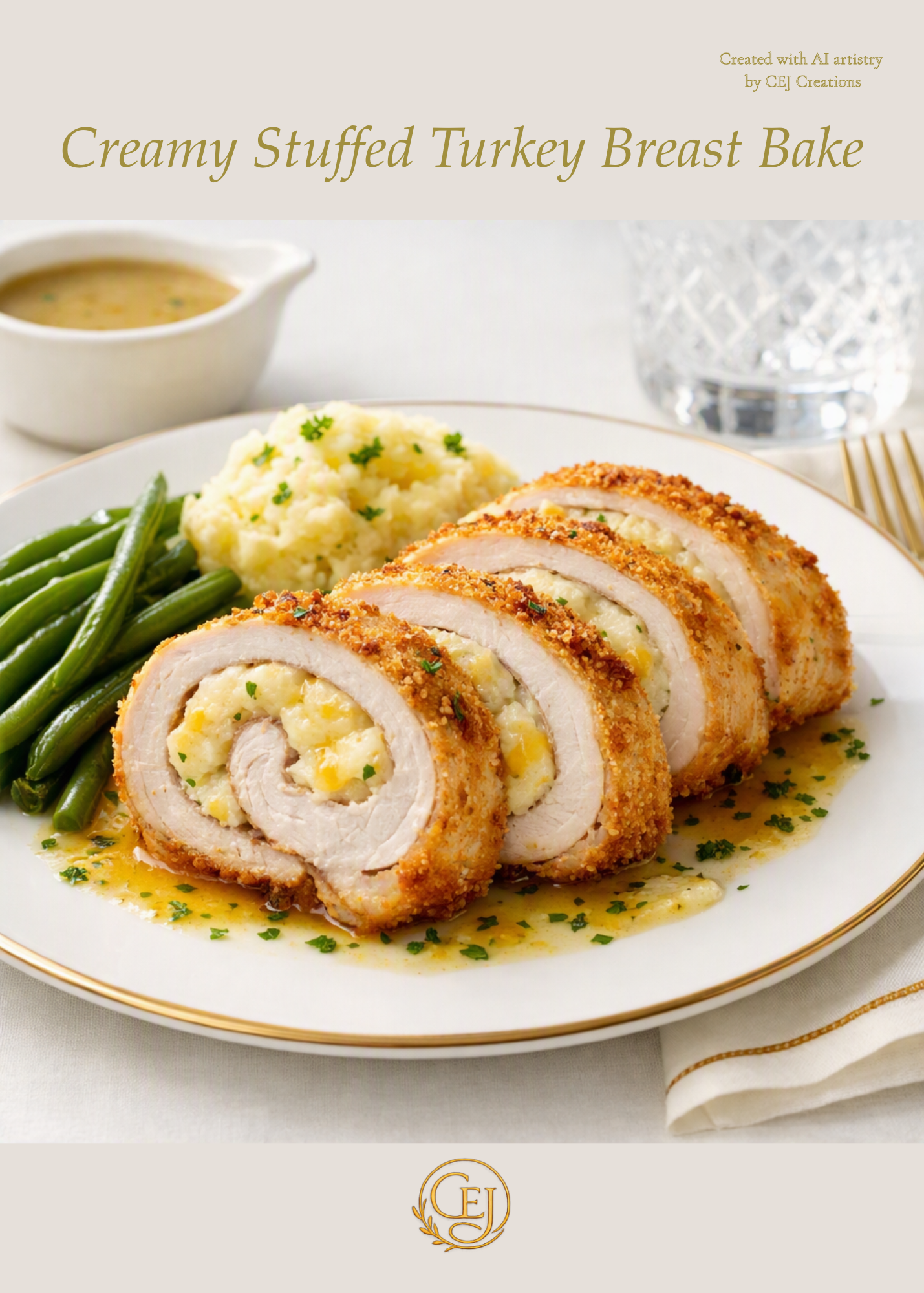 Creamy Stuffed Turkey Breast Bake