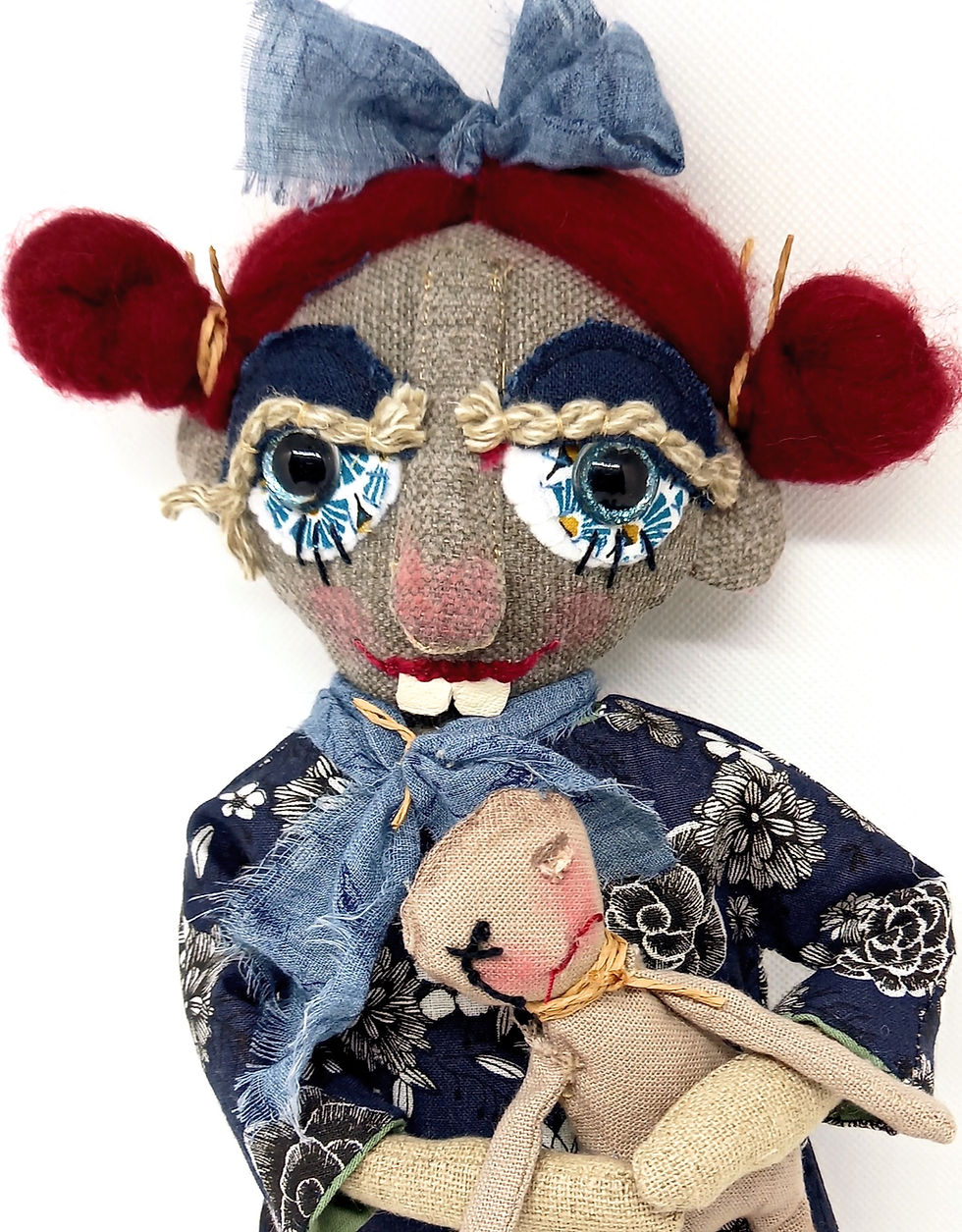Thumbnail: Textile art doll - PEPETTE
