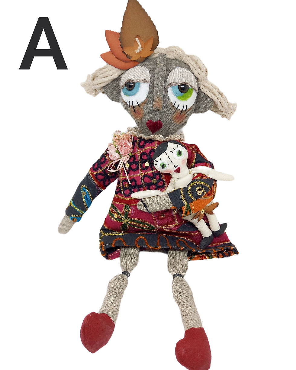 Thumbnail: Primitive doll WITH character in arms
