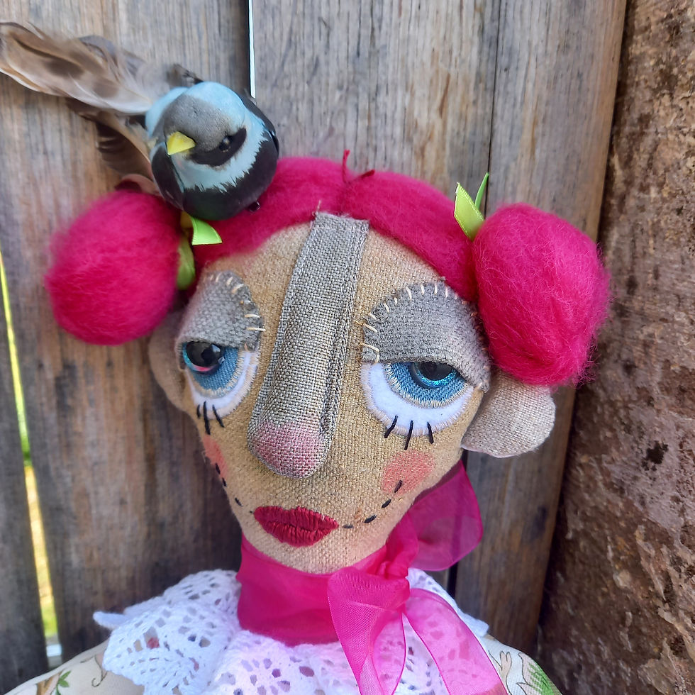 Thumbnail: Textile art doll - Aude