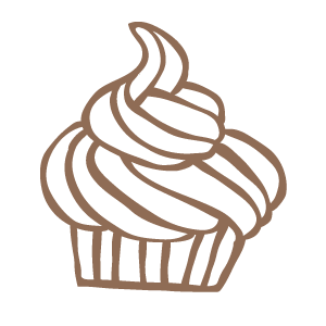 Cupcake-linjetegning
