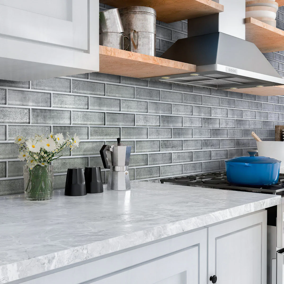 R.H.I. Home Improvement LLC, glass tile, subway style, kitchen backsplash