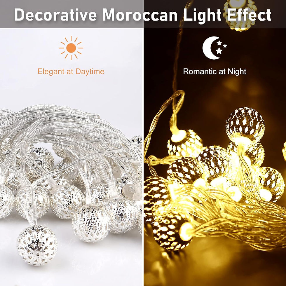 Miniature : Location 24/48 heures Guirlande lumineuse USB d'extérieur – 40 boules marocaines