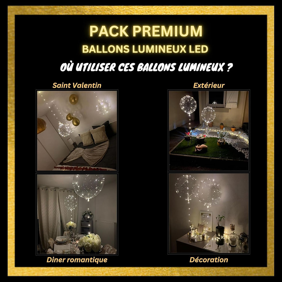 Miniature : Location 24/48 heures PACK TOUT INCLUS PREMIUM À ASSEMBLER - 12 Ballons lumineux