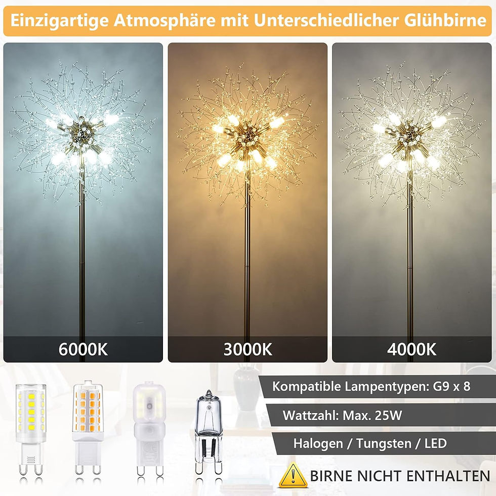 Miniature : Location 24/48 heures Rayofly Lampadaire moderne en cristal doré - 8 lampes