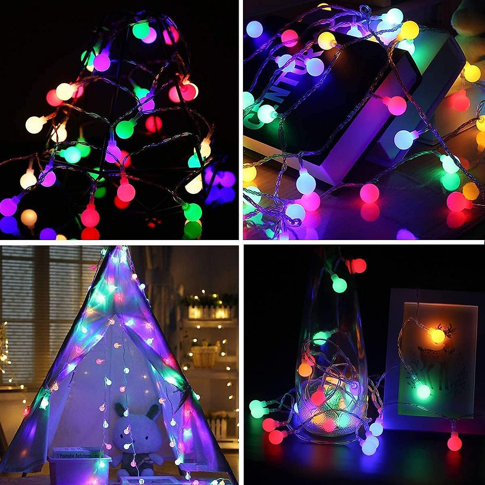 Miniature : Location 24/48 heures Guirlande lumineuse boule, 12M 8 modes et fonction Merk