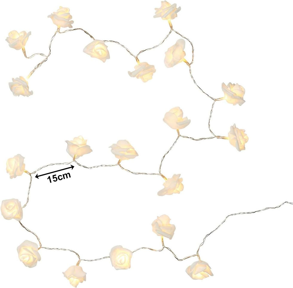 Miniature : Location 24/48 heures ZVO Guirlande Lumineuse à LED Roses, 3 m Guirlande