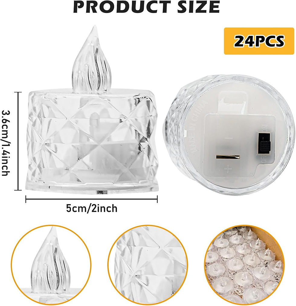 Miniature : Location 24/48 heures SUNOYA Lot de 24 bougies chauffe-plat LED