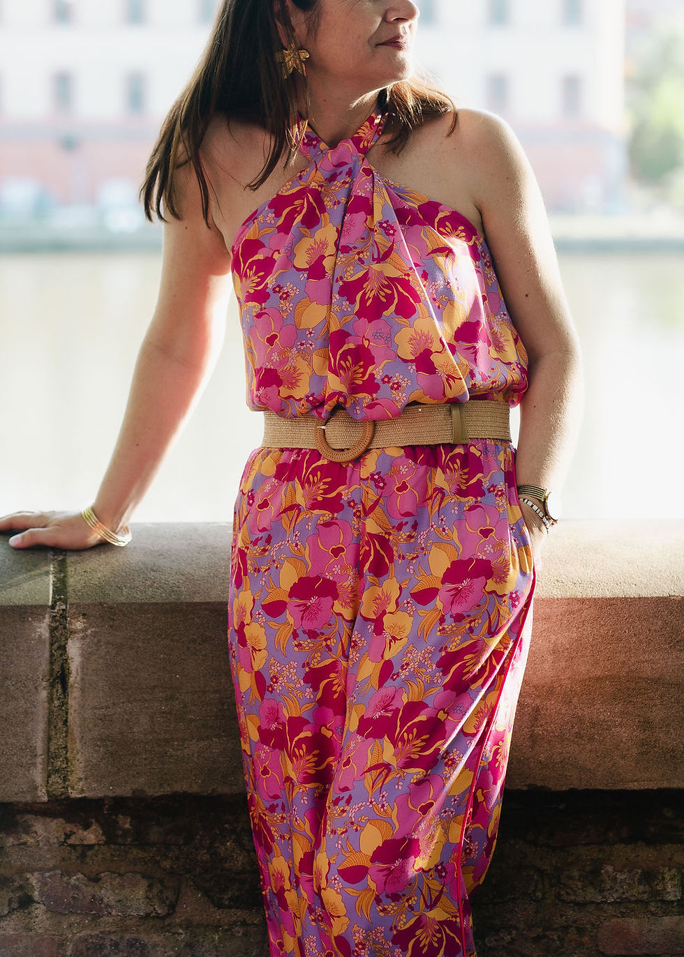 Thumbnail: Viscose Twill - My Dress Made - Bibiche - Large Floral Print - Pink & Multi