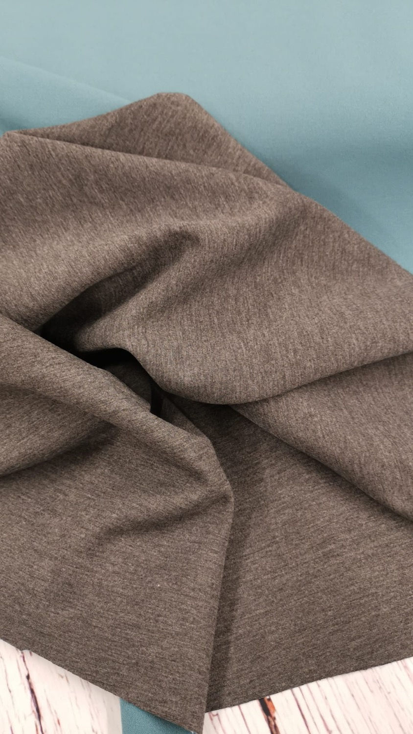 Thumbnail: Dress Fabric - Jersey Backed Crepe - Teal Green (With Grey Backing)