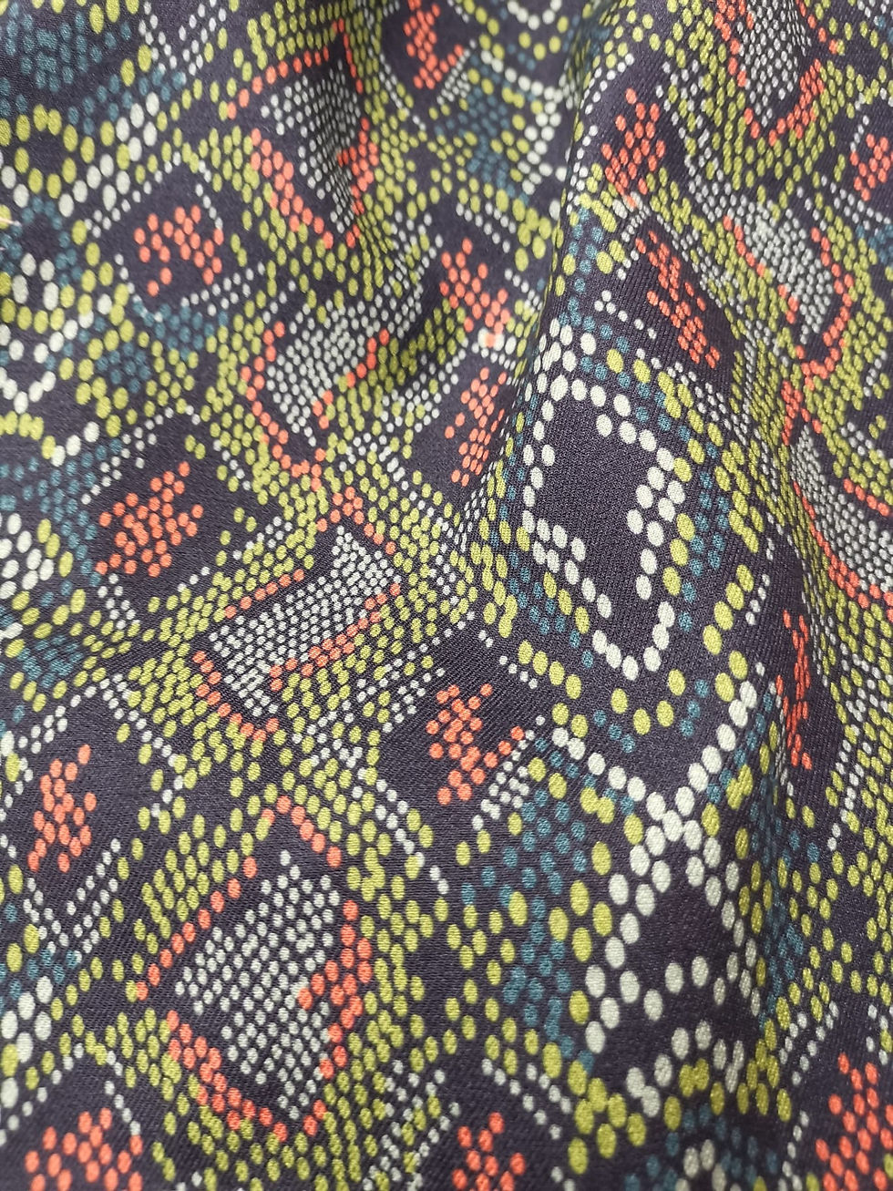 Dress Fabrics - Woven Viscose Twill - Snake Print - Multicoloured