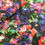 Thumbnail: Woven Viscose Linen  - Abstract Floral Print - Black, Purple And Multi