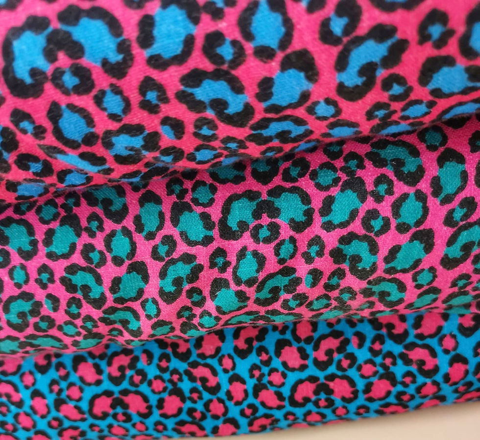 Thumbnail: Double Gauze - Cotton - Animal Print - Pink Background With Green & Black