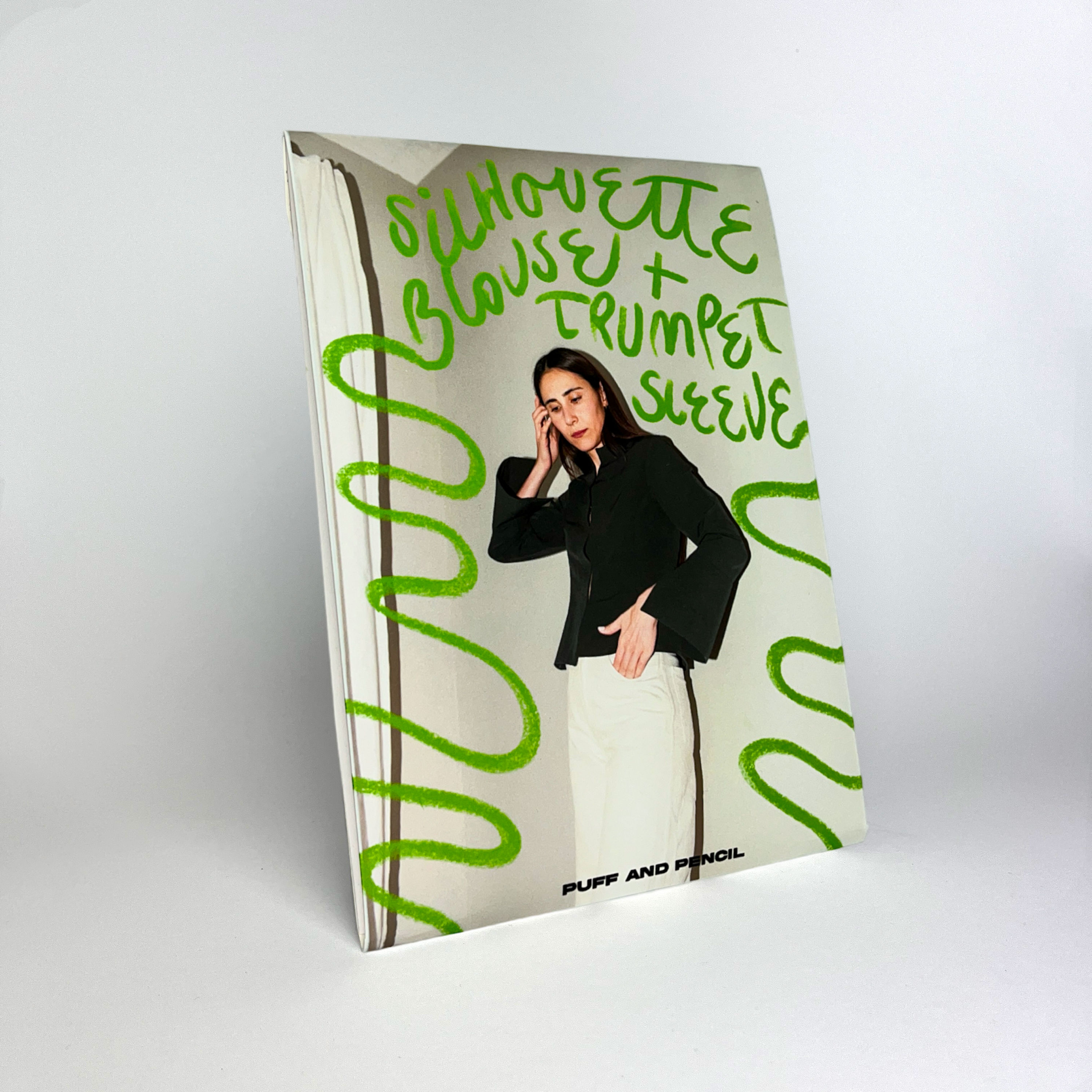 Sewing Pattern - Puff And Pencil - Silhouette Blouse W Trumpet Sleeve