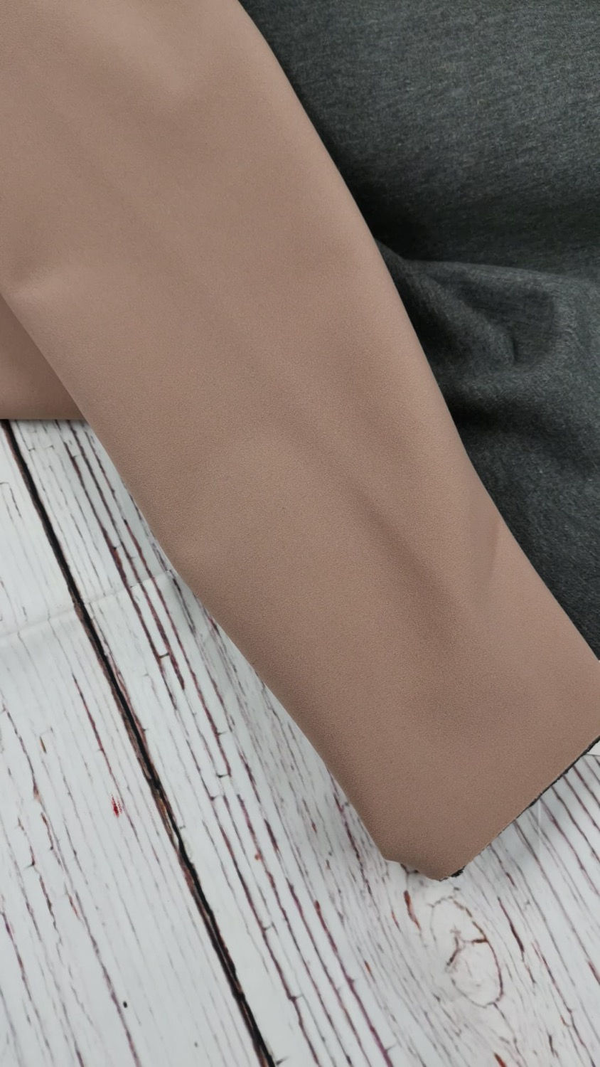 Thumbnail: Dress Fabric - Jersey Backed Crepe - Blush (With Grey Backing)