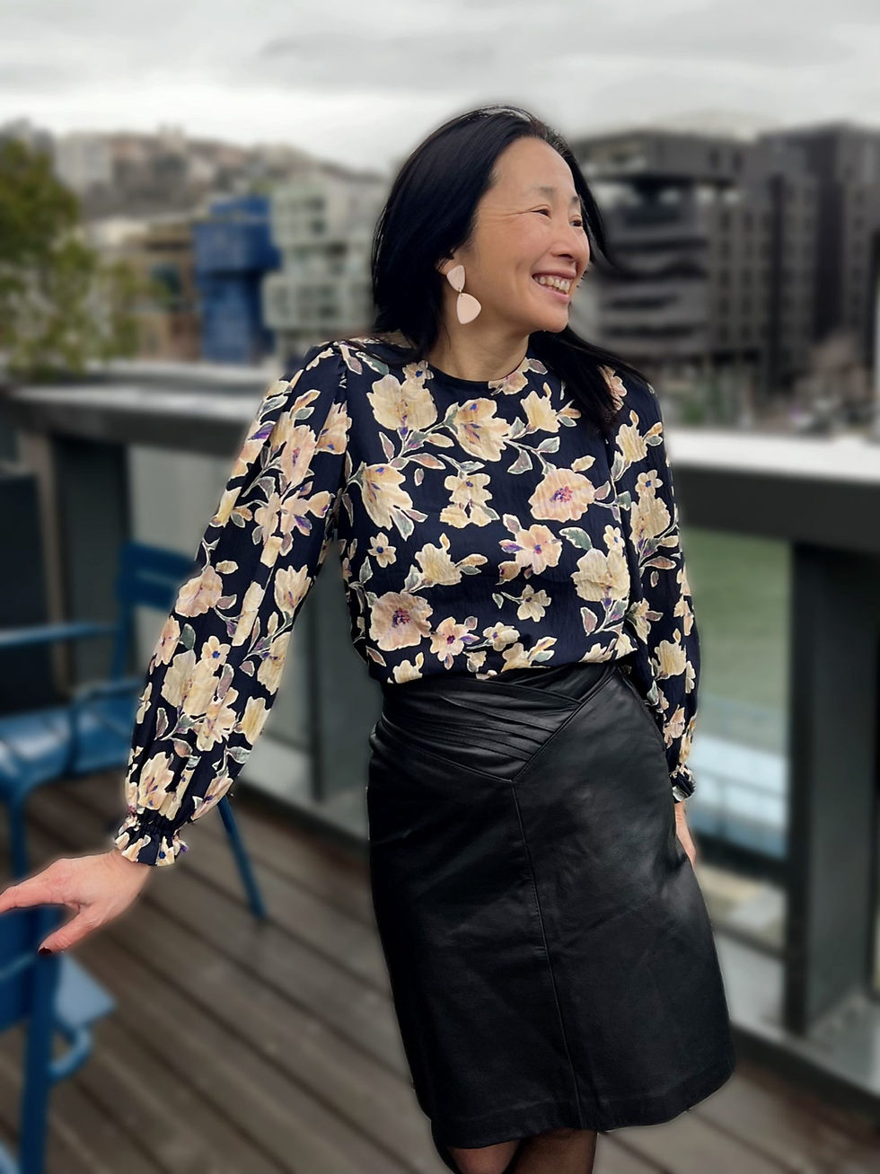 Thumbnail: Satin Textured Viscose - Camelia - My Dress Made - Floral Print