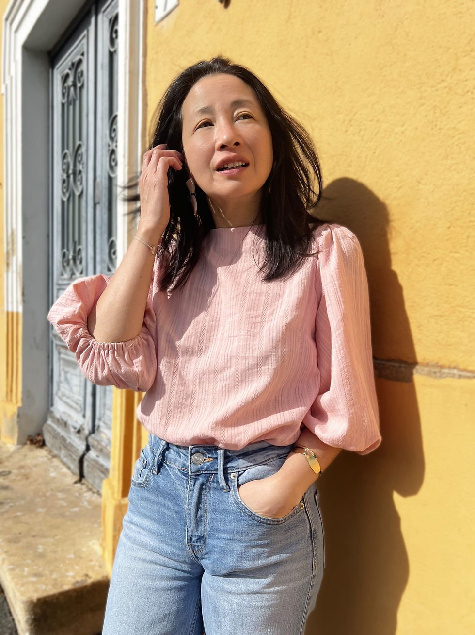 Thumbnail: Woven  Embroidered Cotton - My Dress Made - Iris - Powder Pink  