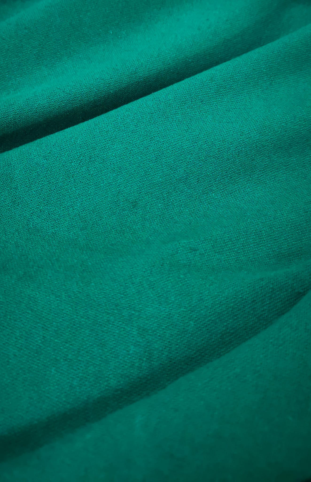 Linen Cotton Blend - Woven Fabric - Aqua Green