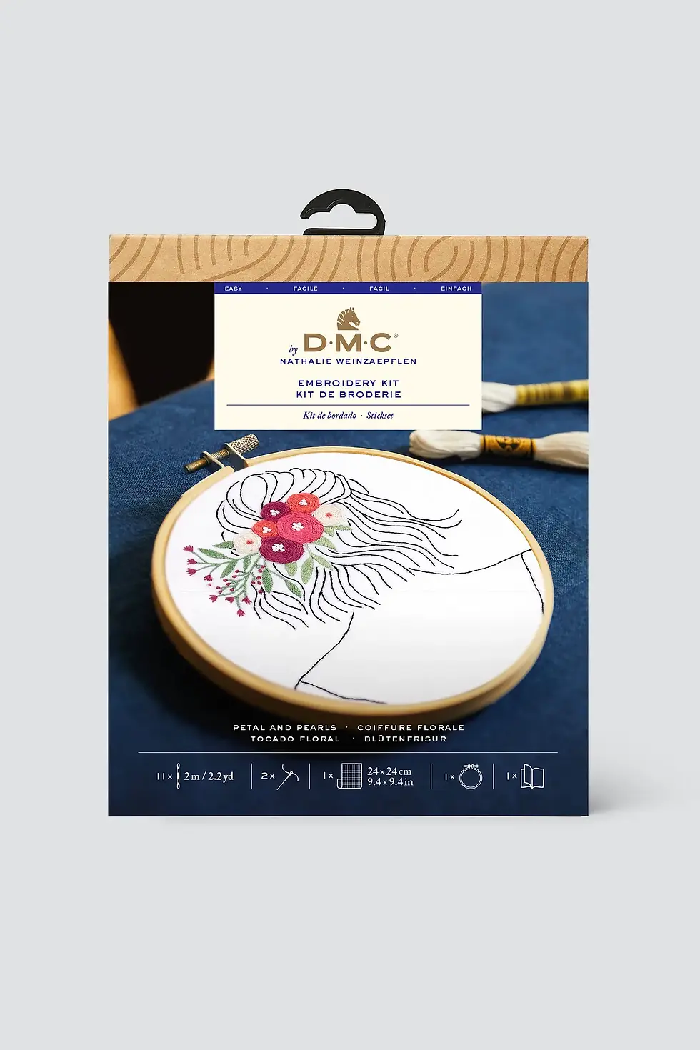 Thumbnail: Embroidery Kit -  DMC - Petal & Pearls By Nathalie Weinzaepflen