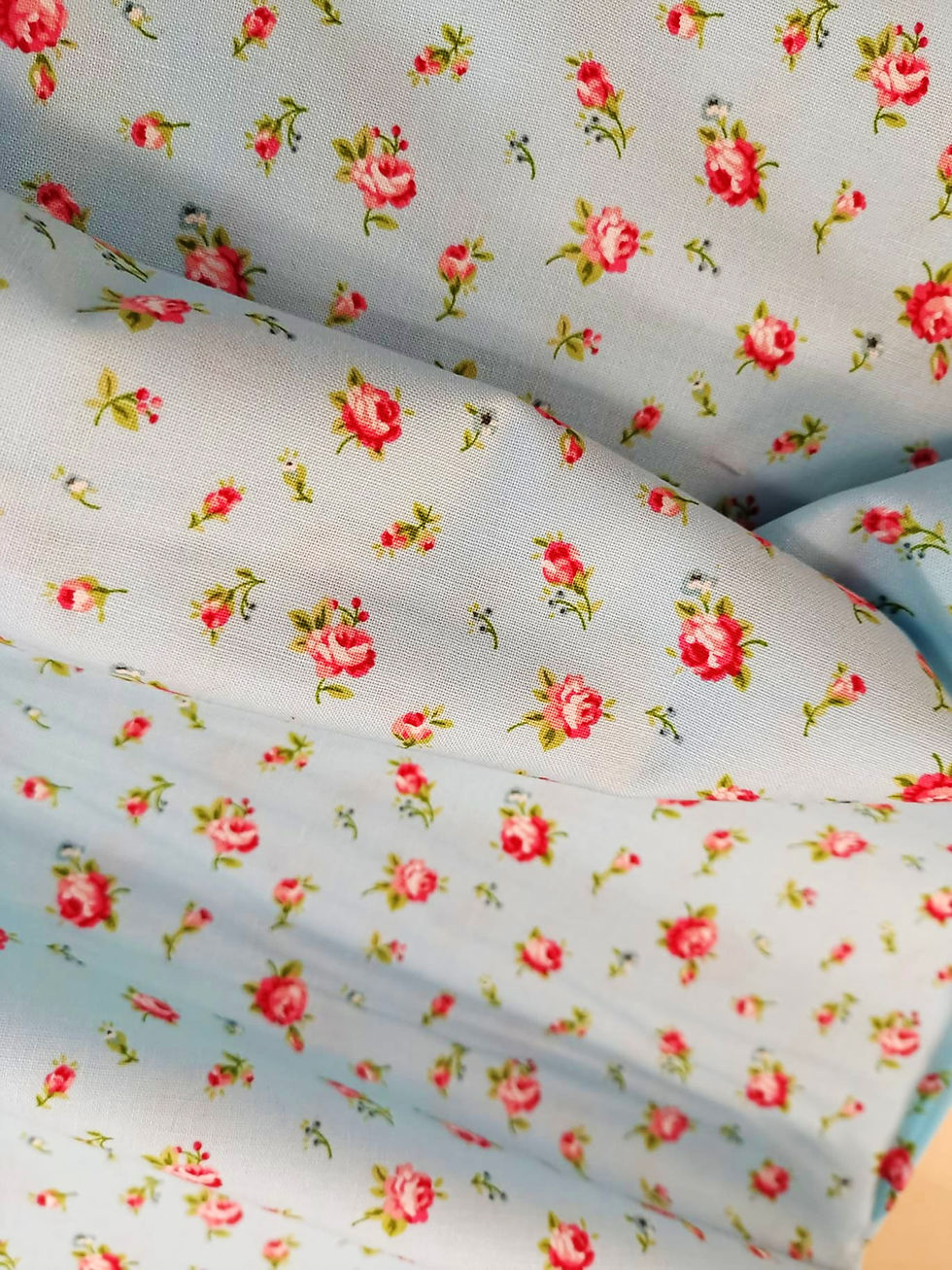 Thumbnail: Quilting Cotton - Moda - Brenda Riddle - Ellie - Floral Print - Blue - 18761 12