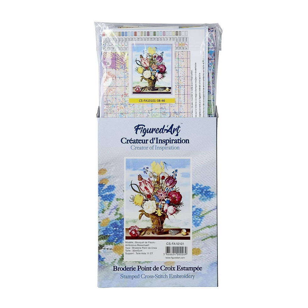 Thumbnail: Printed Cross Stitch Kit -  Figured’Art - Bouquet of Roses