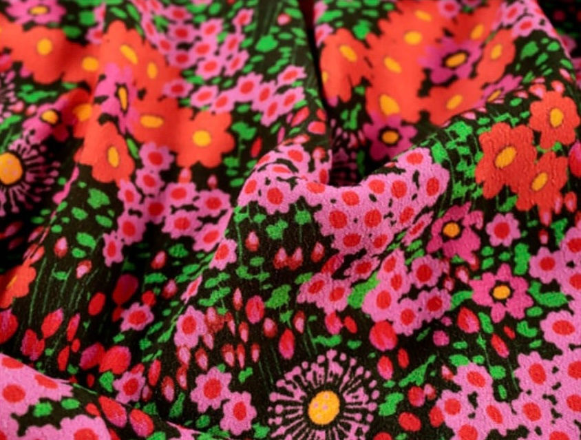 Thumbnail: Viscose Crepe - Fabric Godmother - Cilla - Floral Print - Multi